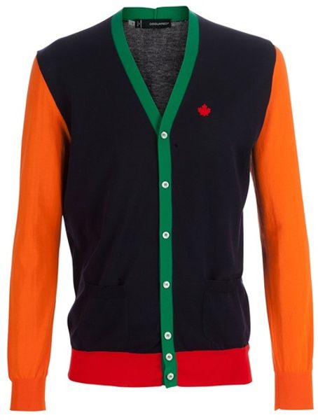 Dsquared2 Cotton Cardigan in Black for Men - Lyst