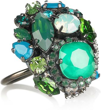Erickson Beamon Bossa Nova Silverplated Swarovski Crystal Ring - Lyst
