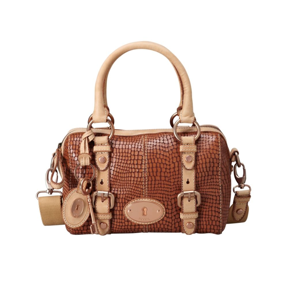 embossed fossil bag