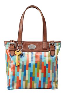 Fossil Vintage Keyper Coated Canvas Shopper - Lyst