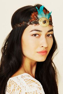 Free People Gilded Feather Headdress - Lyst