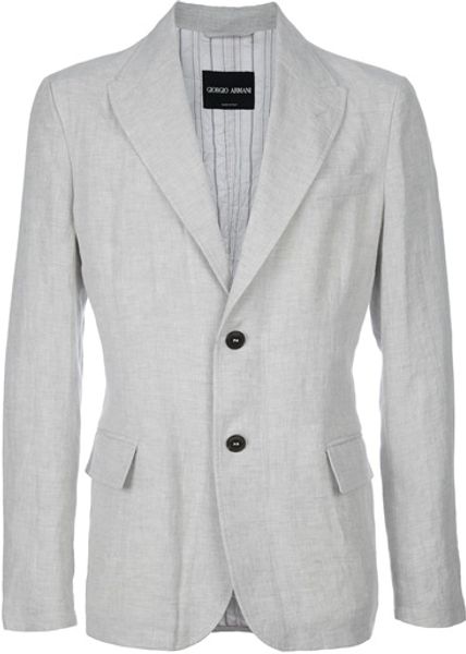 Giorgio Armani Two Button Blazer in Gray for Men (grey) - Lyst