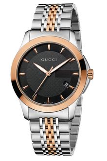 Gucci Mens Swiss Gtimeless Rose Gold Tone and Stainless Steel Bracelet 38mm - Lyst