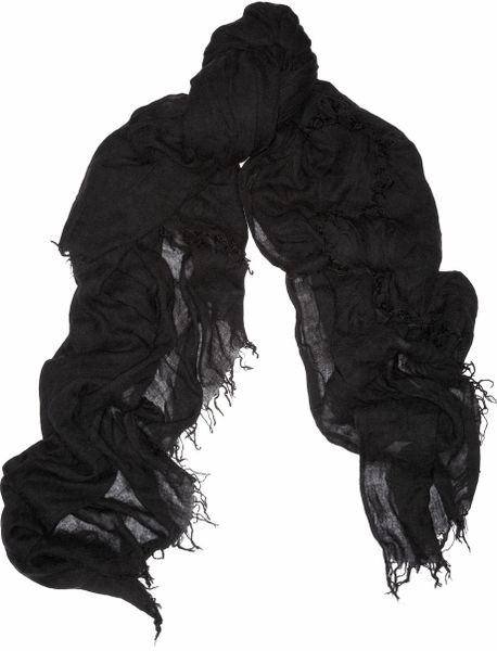 Isabel Marant Sam Fineknit Scarf in Black - Lyst