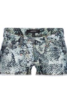 Isabel Marant Snakeskin Printed Shorts - Lyst