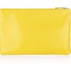 Jil Sander Tumbled Oversized Texturedleather Pouch in Yellow - Lyst