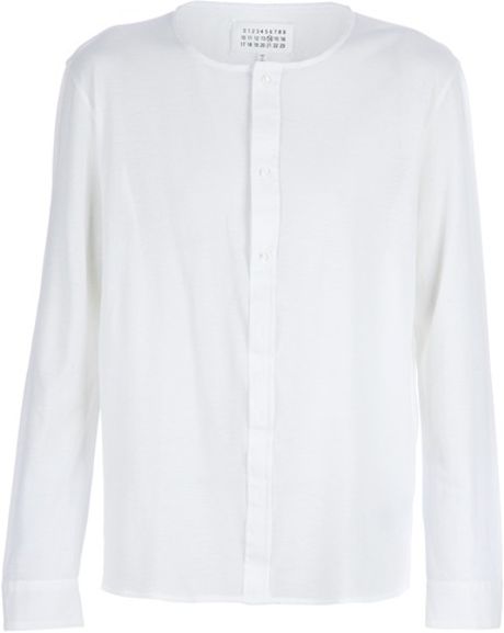 Maison Martin Margiela Round Neck Top in White for Men - Lyst