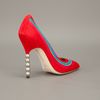 Manolo Blahnik Striped Shoe in Red - Lyst