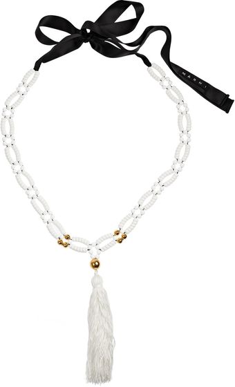Marni Acetate Bead and Tassel Necklace - Lyst