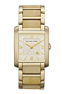Michael Kors Gold Tone Stainless Steel and Horn Acetate Bracelet 26x29mm - Lyst