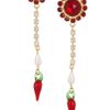 Miu Miu Crystal and Glass Drop Clip Earrings in Gold - Lyst