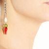 Miu Miu Crystal and Glass Drop Clip Earrings in Gold - Lyst