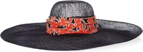 Miu Miu Silktrimmed Agave Sunhat in Blue (indigo) - Lyst