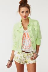 Nasty Gal Neon Denim Jacket