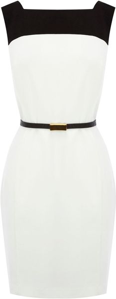 Oasis Drape Back Colour Block Dress - Lyst