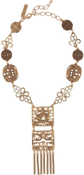 Oscar de la Renta 24karat Goldplated Necklace - Lyst