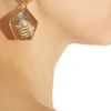 Oscar De La Renta 24karat Goldplated Woodeffect Clip Earrings in Gold - Lyst