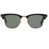 Ray-ban Club Master Half Frame Acetate Sunglasses in Black - Lyst