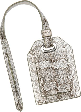  Watersnake and Leather Luggage Tag 