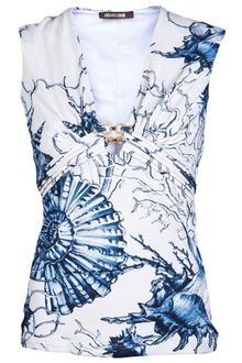 Roberto Cavalli Antigua Print Top - Lyst