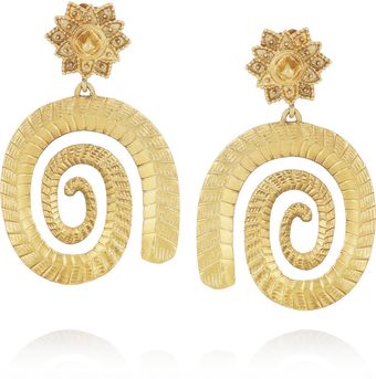 Sophia Kokosalaki Goldplated Silver Spiral Earrings - Lyst