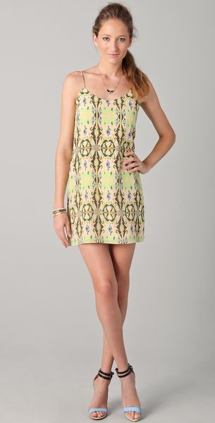 Tibi Layla Ikat Printed Slip Dress in Multicolor - Lyst