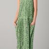 Tibi Button Down Print Maxi Dress in Green (mint) - Lyst