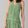 Tibi Button Down Print Maxi Dress in Green (mint) - Lyst