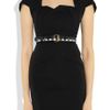 Versace Grommetstudded Wavy Leather Belt in Black - Lyst