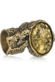 Yves Saint Laurent Arty Goldplated Glass Ring - Lyst