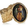 Yves Saint Laurent Arty Goldplated Glass Ring in Gold - Lyst