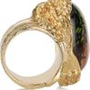 Yves Saint Laurent Arty Goldplated Glass Ring in Gold - Lyst