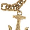 Yves Saint Laurent Goldplated Anchor Charm Bracelet in Gold - Lyst