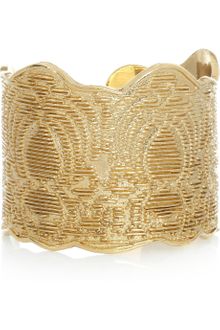 Yves Saint Laurent Goldplated Laceeffect Cuff - Lyst