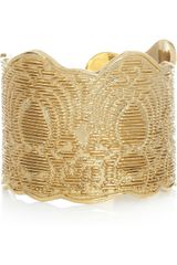 Yves Saint Laurent Goldplated Laceeffect Cuff