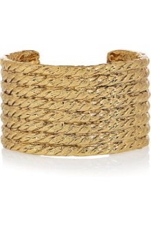 Yves Saint Laurent Goldplated Ropeinspired Cuff - Lyst
