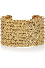 Yves Saint Laurent Goldplated Ropeinspired Cuff