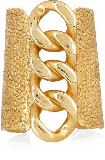 Yves Saint Laurent Goldplated Stingrayeffect Chain Cuff - Lyst