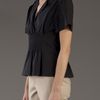 3.1 Phillip Lim Aircorded Pleated Shoulder Top in Black - Lyst