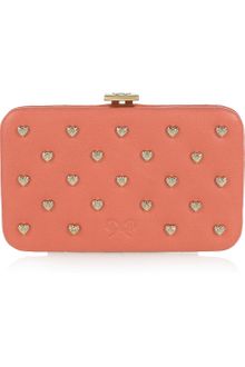 Anya Hindmarch Miami Heartstudded Leather Cardholder - Lyst