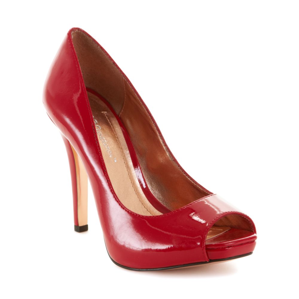 platform peep toe pumps