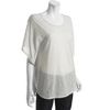 Bcbgmaxazria Sand and White Striped Slub Cottom Dolman Tshirt in Beige (sand) - Lyst