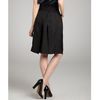 Bottega Veneta Black Twill Pleated Belted Knee Length Skirt in Black - Lyst