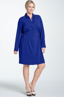 Calvin Klein Cinch Waist Shirtdress - Lyst