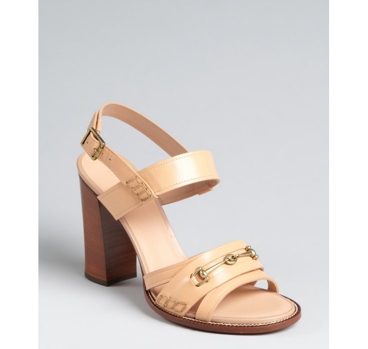 stacked heel sandals