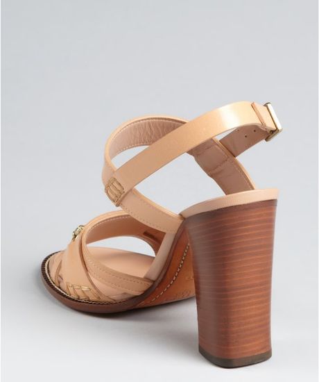 stacked heel sandals