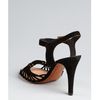 Celine Black Knotted Suede Ankle Strap Heels in Black - Lyst