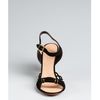 Celine Black Knotted Suede Ankle Strap Heels in Black - Lyst