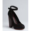 Celine Platform Ankle Strap Stacked Heels in Black - Lyst