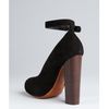 Celine Platform Ankle Strap Stacked Heels in Black - Lyst